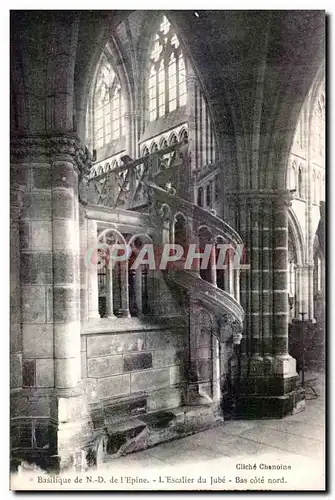 Cartes postales Basilique de ND de l Epine L escalier du jube Bas cote nord