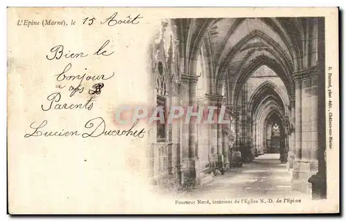 Cartes postales Pourtour Nord interieur de l eglise ND de Lepine