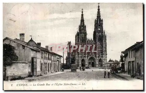 Cartes postales Lepine La Grande rue et l eglise Notre DAme