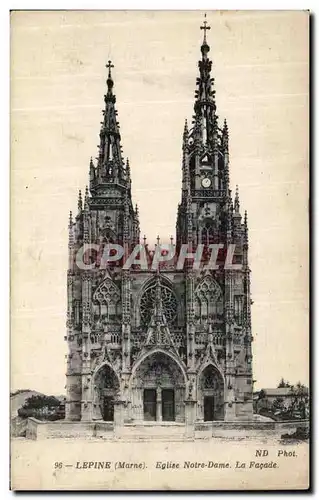 Cartes postales Lepine Eglise Notre Dame La Facade