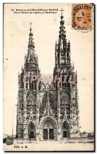 Cartes postales Envirnos de Chalons sur Marne Notre Dame de Lepine la Basilique