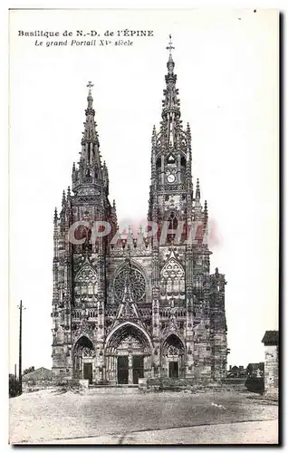 Cartes postales Basilique de l Epine Le Grand Portail