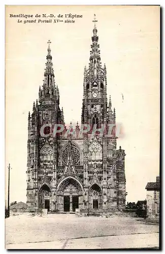 Cartes postales Basilique de L Epine Le Grand Portail