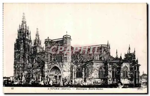 Cartes postales L Epine Marne Basilique Notre Dame