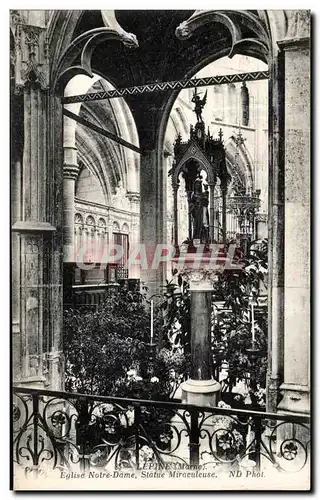 Ansichtskarte AK L Epine Marne Eglise Notre Dame Statue miraculeuse