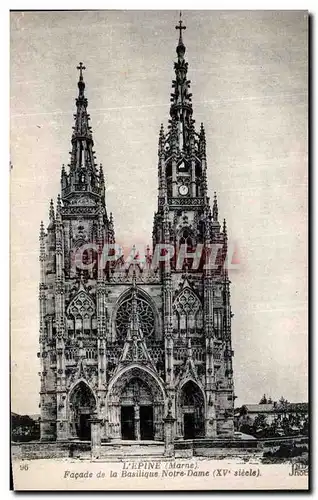 Cartes postales Lepine Marne Facade de la Basilique