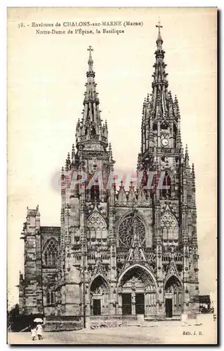 Cartes postales Envirnons de Chalons sur Marne Notre Dame de l Epine la Basilique