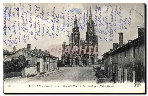 Cartes postales L Epine La Grande Rue et la Basilique Notre Dame