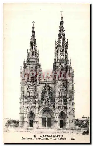 Cartes postales L Epine Marne Basilique Notre Dame