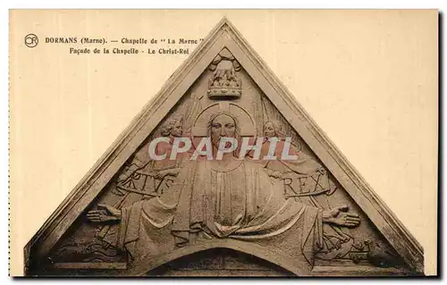 Cartes postales Dormans Chapelle de La Marne Facade de la chapelle Le Christ Roi