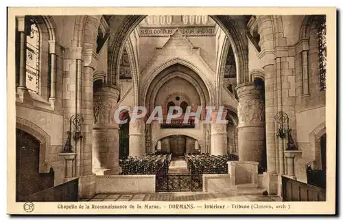 Cartes postales Dormans Chapelle de La Marne Interieur de la Reconnaissance Interieur Tribune