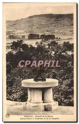 Cartes postales Dormans Chapelle de La Marne Cadran Solaire et Panorama vu de la Chapelle