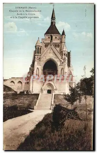 Ansichtskarte AK Dormans Chapelle de La Reconnaissance Acces a la Crypte et a la chapelle superieure