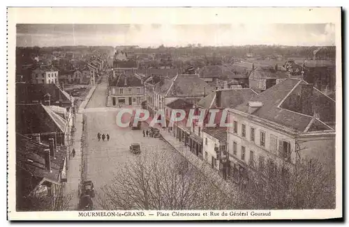 Cartes postales Mourmelon le Grand Place Clemenceau et Rue du General Gouraud