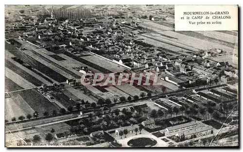 Cartes postales Camp Mourmelon Le Grand et le de Chalons Vue prise en avion Militaria