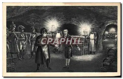Ansichtskarte AK Epernay Caves Moet Chandon Jean remy moet maire d Epernay recoit la visite de Napoleon 1er le 27