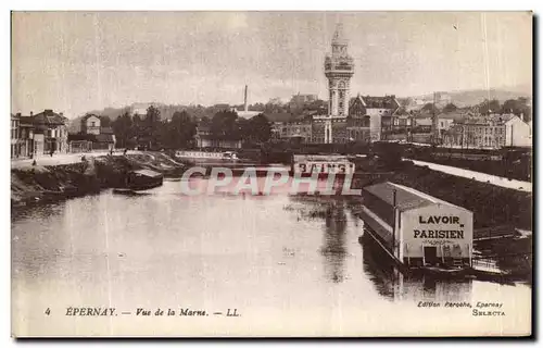 Cartes postales Epernay Vue de la Marne Lavoir parisien