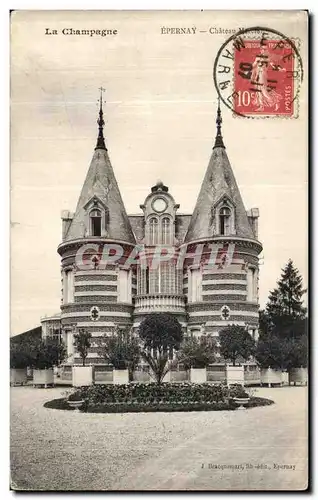 Cartes postales La Champagne Epernay Chateau Mercie