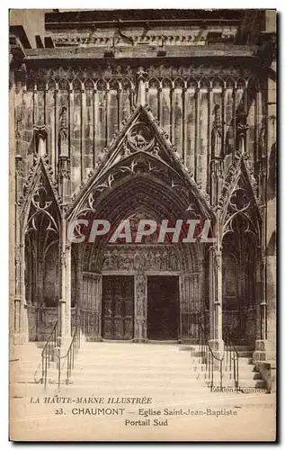 Cartes postales Chaumont Eglise Saint Jean Baptiste Portail Sud