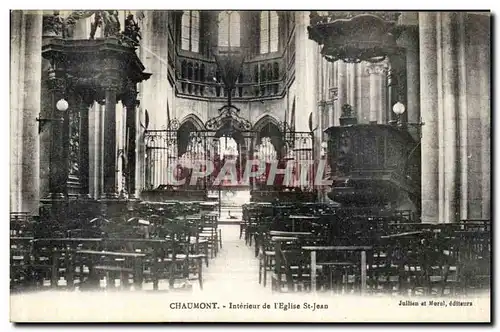 Ansichtskarte AK Chaumont Interieur de l Eglise St Jean