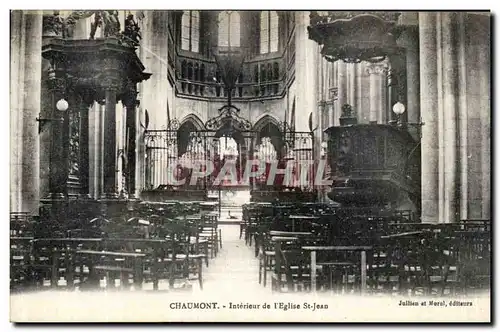 Cartes postales Chaumont Interieur de l Eglise St Jean