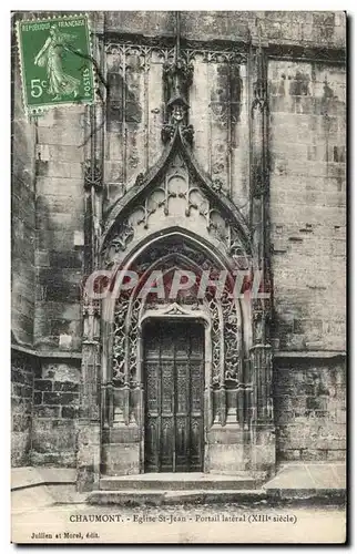 Cartes postales Chaumont Eglise St Jean Portail lateral