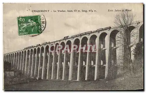 Cartes postales Chaumont Le Viaduc Train