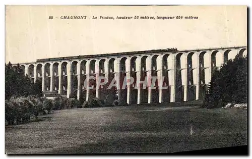 Cartes postales Chaumont Le Viaduc Train