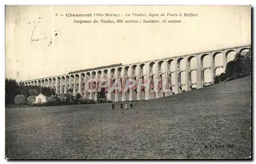 Ansichtskarte AK Chaumont Le Viaduc ligne de Paris a Belfort Train