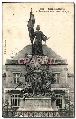 Ansichtskarte AK Saint Dizier Le Monument de la Defense de 1544 Militaria