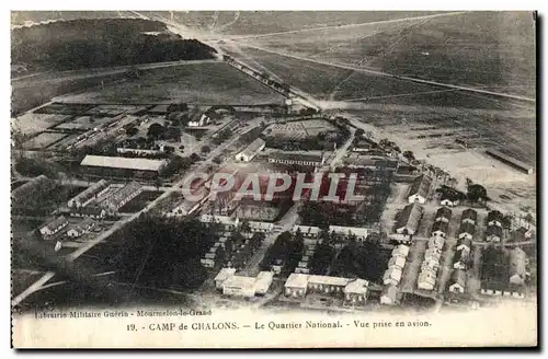 Cartes postales Camp De Chalons Le Quartier National Vue Prise en Avion Militaria