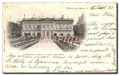 Cartes postales Chalons Sur Marne Prefecture Prise du cours d Ormesson