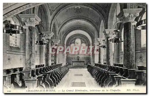 Ansichtskarte AK Chalons Sur Marne Le Grand Seminaire Interieur de la Chapelle