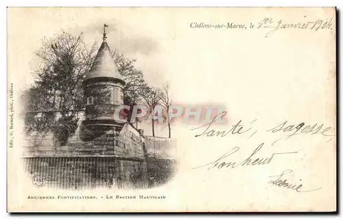 Cartes postales Chalons Sur Marne Anciennes fortifications Le bastion Mauvilain