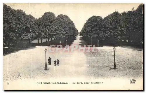 Ansichtskarte AK Chalons Sur Marne Le Jard allee Principale