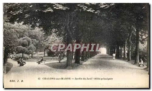 Ansichtskarte AK Chalons Sur Marne Jardin du Jard Allee Principale