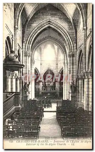 Ansichtskarte AK Chalons Sur Marne Interieur de l Eglise St Alpin