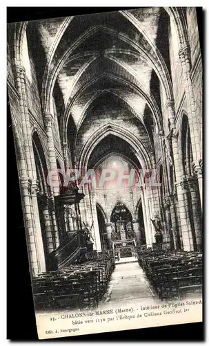 Ansichtskarte AK Chalons Sur Marne Interieur de l Eglise Saint Alpin