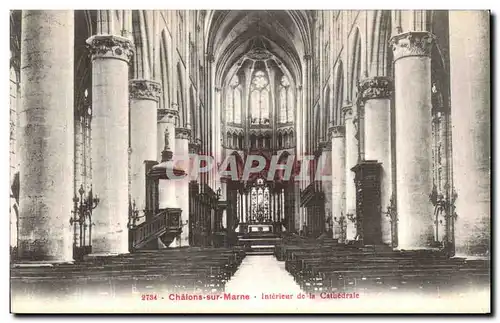 Ansichtskarte AK Chalons Sur Marne Interieur de la Cathedrale