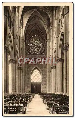 Cartes postales Reims La Cathedrale La Nef et la Rosace