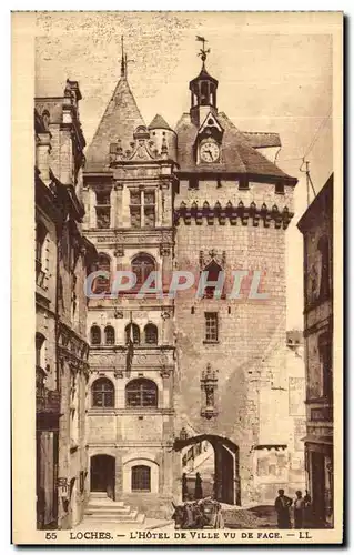 Cartes postales Loches L Hotel De Ville Vu De Face