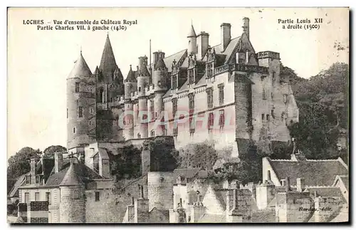 Cartes postales Loches Vue d ensemble du Chateau Royal