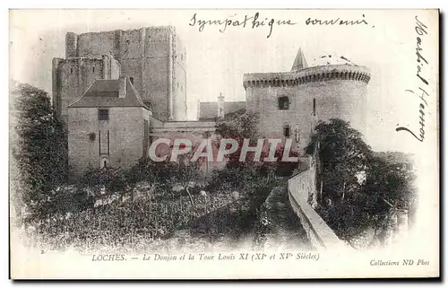 Cartes postales Loches La Donjon et la tour Louis XI