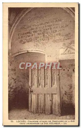 Cartes postales Loches Chambre D Anne De Bretagne Ou A Ete Tenu Prisonnier Le Duc D Elbeuf