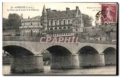 Ansichtskarte AK Amboise Le Pont sur la Loire et le Chateau