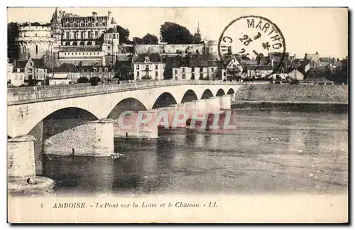 Cartes postales Amboise Le Pont sur la Loire et le Chateau