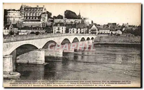 Ansichtskarte AK Amboise Le pont sur la Loire et le Chateau