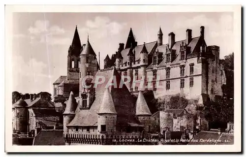 Cartes postales Loches Chateau Royal et la porte des Cordeliers