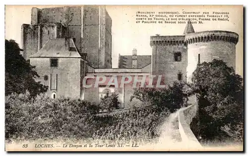 Cartes postales Loches Le Donjon et la Tour Louis XI