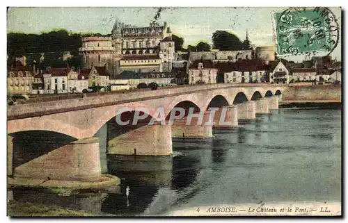 Cartes postales Amboise Le Chateau et le Pont